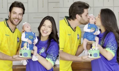 Lais Caldas e Gustavo Marsengo comemoram 1o mes da.webp