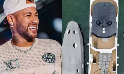 Neymar apresenta iate de luxo com seis suites e heliponto