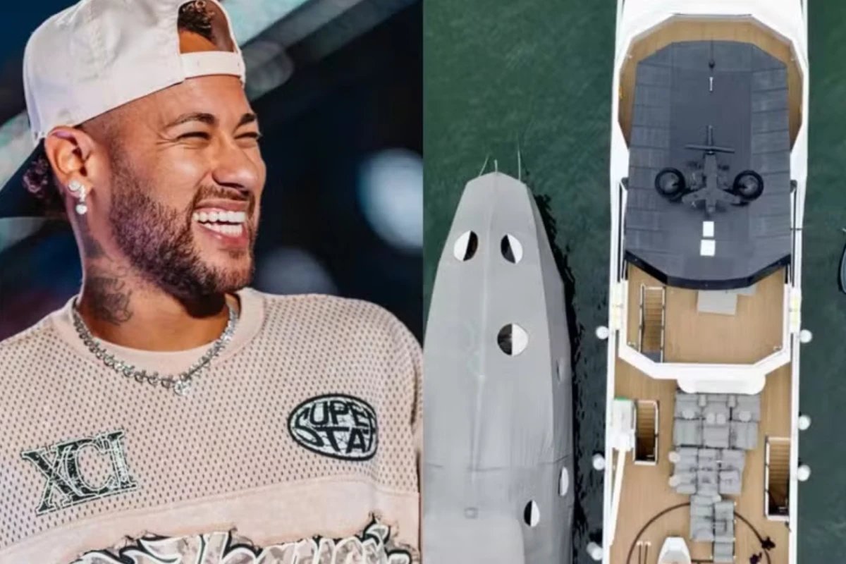 Neymar apresenta iate de luxo com seis suites e heliponto