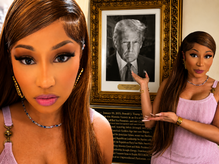 Nicki Minaj almoca com Donald Trump e e apresentada como