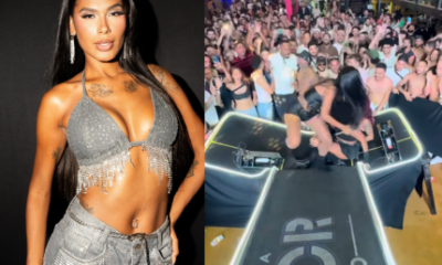 Pocah e bailarinas caem apos estrutura de palco desabar durante