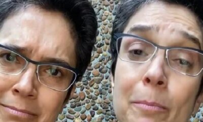 Sandra Annenberg expoe bastidor inedito com Renato Machado na bancada