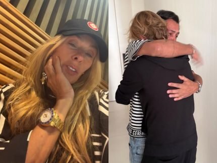 Todo mundo chorando Galisteu sofre com partida do filho para