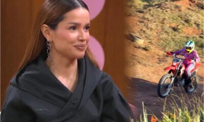 Video mostra Juliette sofrendo acidente de moto ‘Levei um estouro