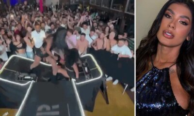 Video palco desaba durante show de Pocah e bailarinas sofrem