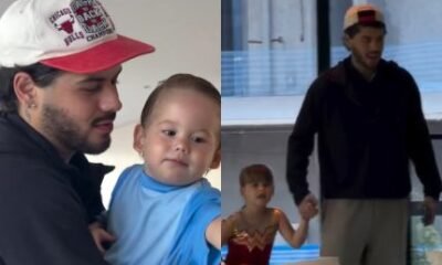 Ze Felipe reencontra os filhos apos temporada na Italia com
