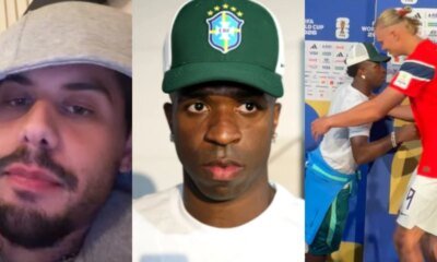 Ze Felipe se irrita ao ver Vini Jr cumprimentar Haaland