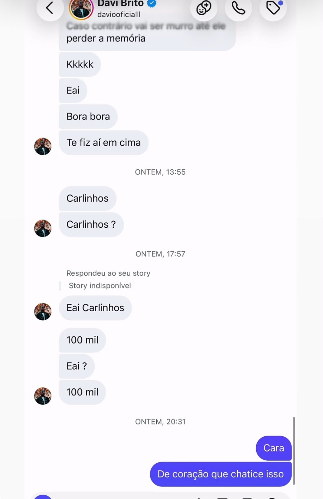Foto: Instagram/@carlinhos Foto: Instagram/@carlinhos