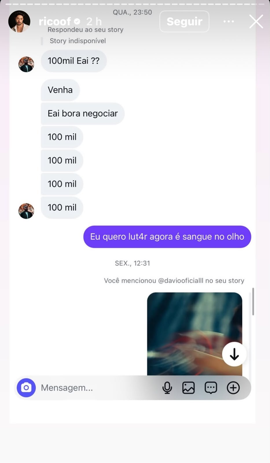 Crédito: Reprodução Instagram @ricoof