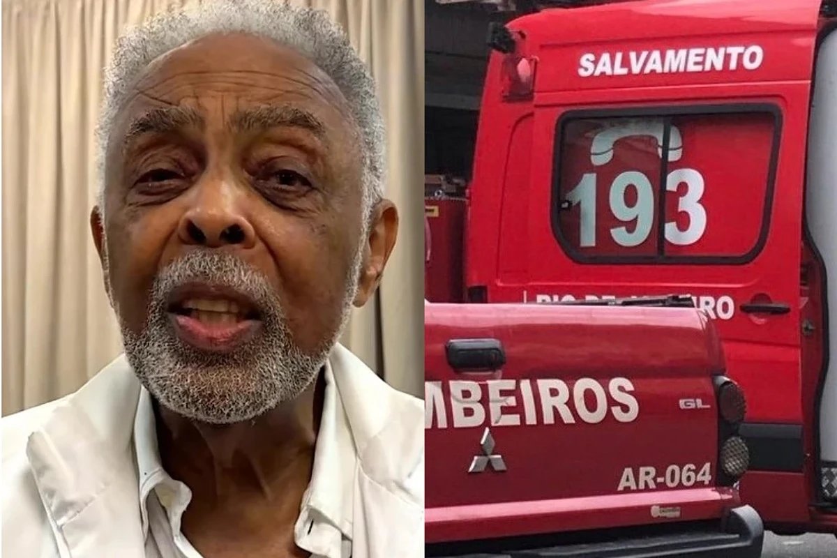 Apos ocorrido Gilberto Gil e resgatado pelo Corpo de Bombeiros