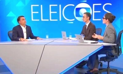 Assim que Cesar Tralli corta Flavio Bolsonaro ao citar investimento