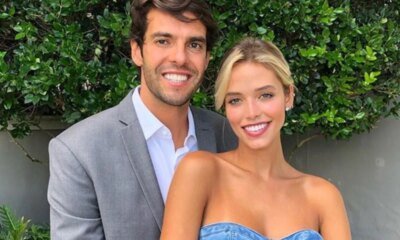Carol Dias esposa de Kaka aposta em vestido de grife