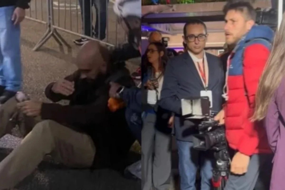 Cinegrafista da GloboNews da cabecada em reporter do Brasil de