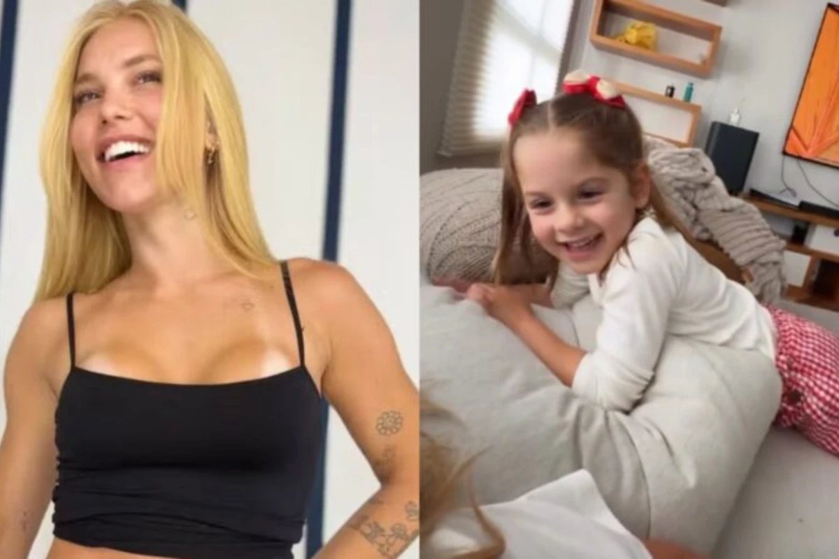 Filhas de Virginia Fonseca observam novo piercing da mae de