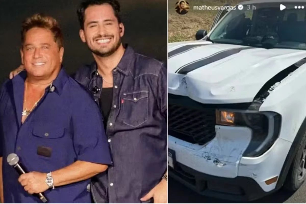 Filho de Leonardo se pronuncia apos susto em acidente de