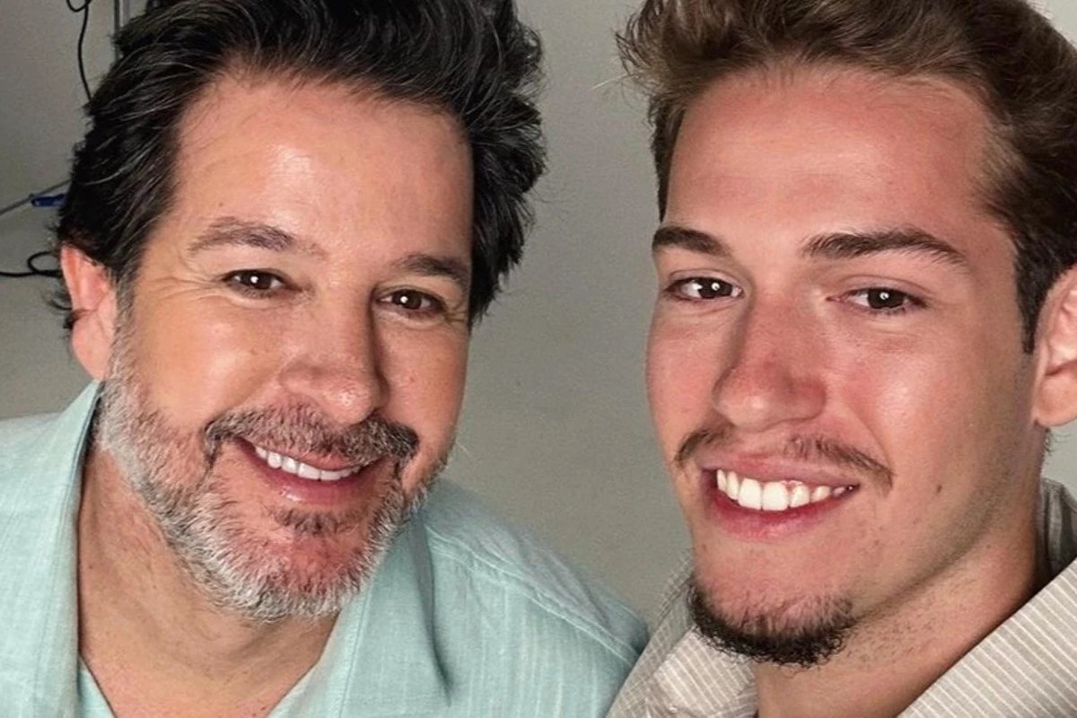 Filho de Murilo Benicio e flagrado em momento descontraido com