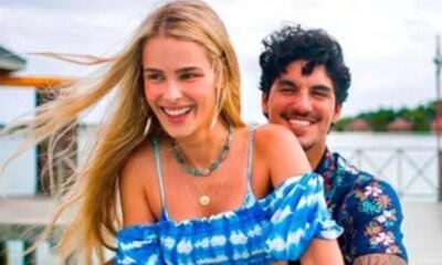 Gabriel Medina evitou olhar nos olhos de Yasmin Brunet durante