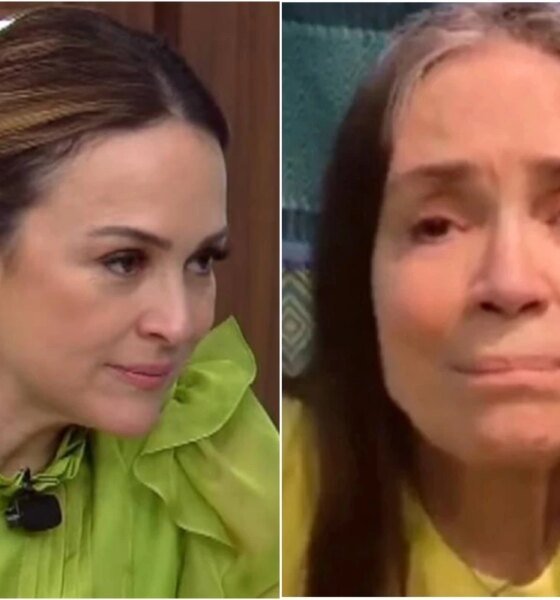 Gabriela Duarte da pito na mae na frente de reporter