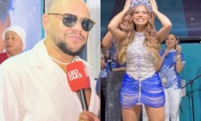 Gominho prestigia coroacao de Lexa em escola de samba e