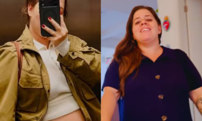 Gravida Tati Machado mostra evolucao da barriga e revela pegadinha