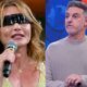 Luciano Huck questiona sobre oculos escuros e Rita Guedes expoe