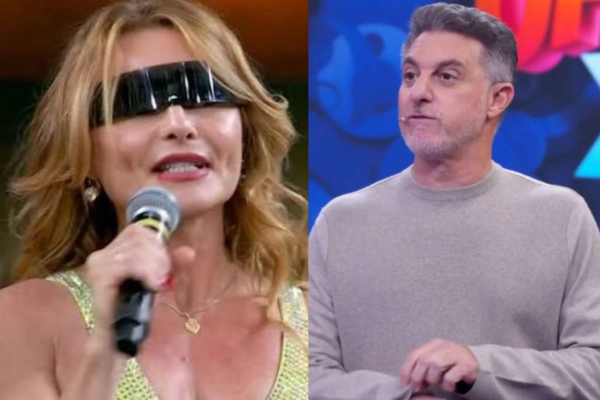 Luciano Huck questiona sobre oculos escuros e Rita Guedes