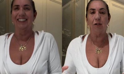 Mae de Virginia aproveita ferias na Bahia de biquini e