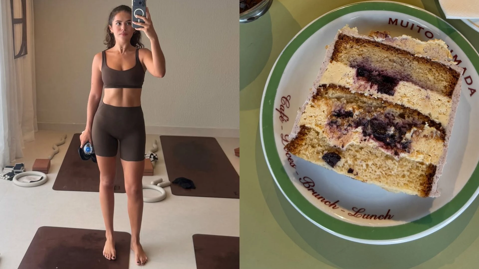 Maisa Silva finaliza treino intenso de pilates com bolo.webp
