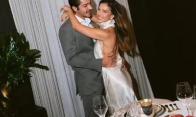 Mariana Rios e Juca Diniz oficializam noivado com jantar intimista