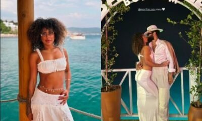 Marvvila exibe barriga sarada durante viagem romantica pelo verao europeu