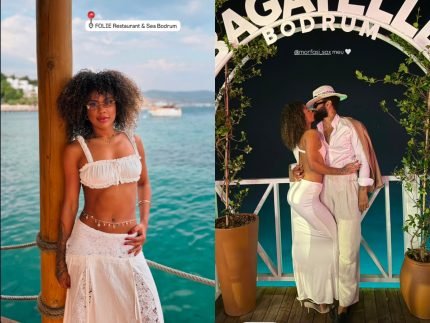 Marvvila exibe barriga sarada durante viagem romantica pelo verao europeu