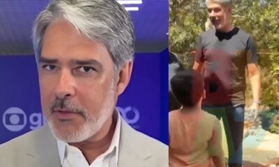 Menino de 5 anos aborda William Bonner e faz pergunta