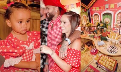 Neymar e Bruna Biancardi fazem arraia no Guaruja veja decoracao