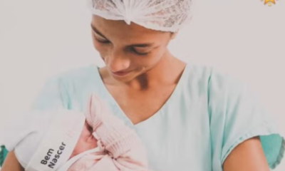 Rayssa Leal celebra nascimento da irma cacula Isis Helena chegou