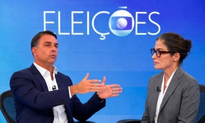 Renata Vasconcellos cobra Flavio Bolsonaro mas leva resposta na lata