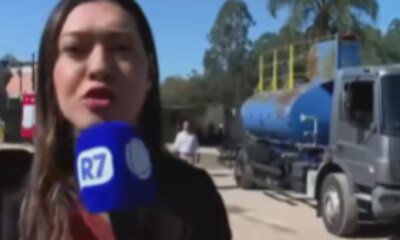 Reporter do Hoje em Dia cai em bueiro aberto ao