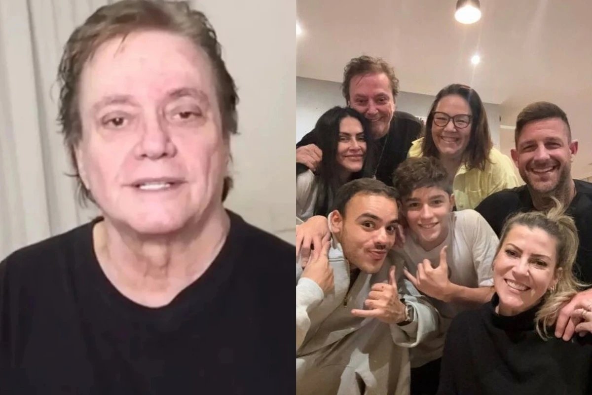 Sem Fiuk Fabio Jr surge com os outros filhos e