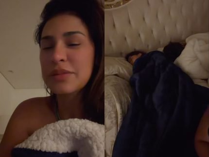 Simone Mendes mostra perrengue apos filhos fugirem para sua cama