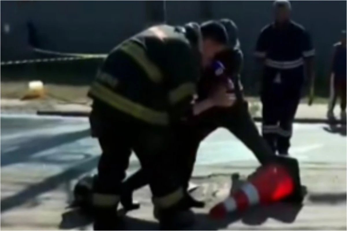 Video mostra o momento em que a reporter da Record