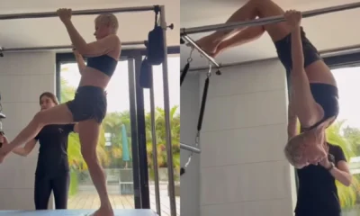 Xuxa mostra elasticidade em aula de pilates e responde.webp