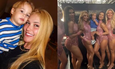 Apos ver o filho no palco com bailarinas de Leonardo