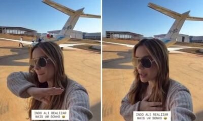 Aviao com Mariana Fagundes sofre pane e faz pouso de