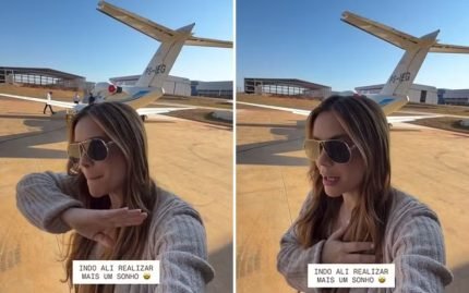 Aviao com Mariana Fagundes sofre pane e faz pouso de
