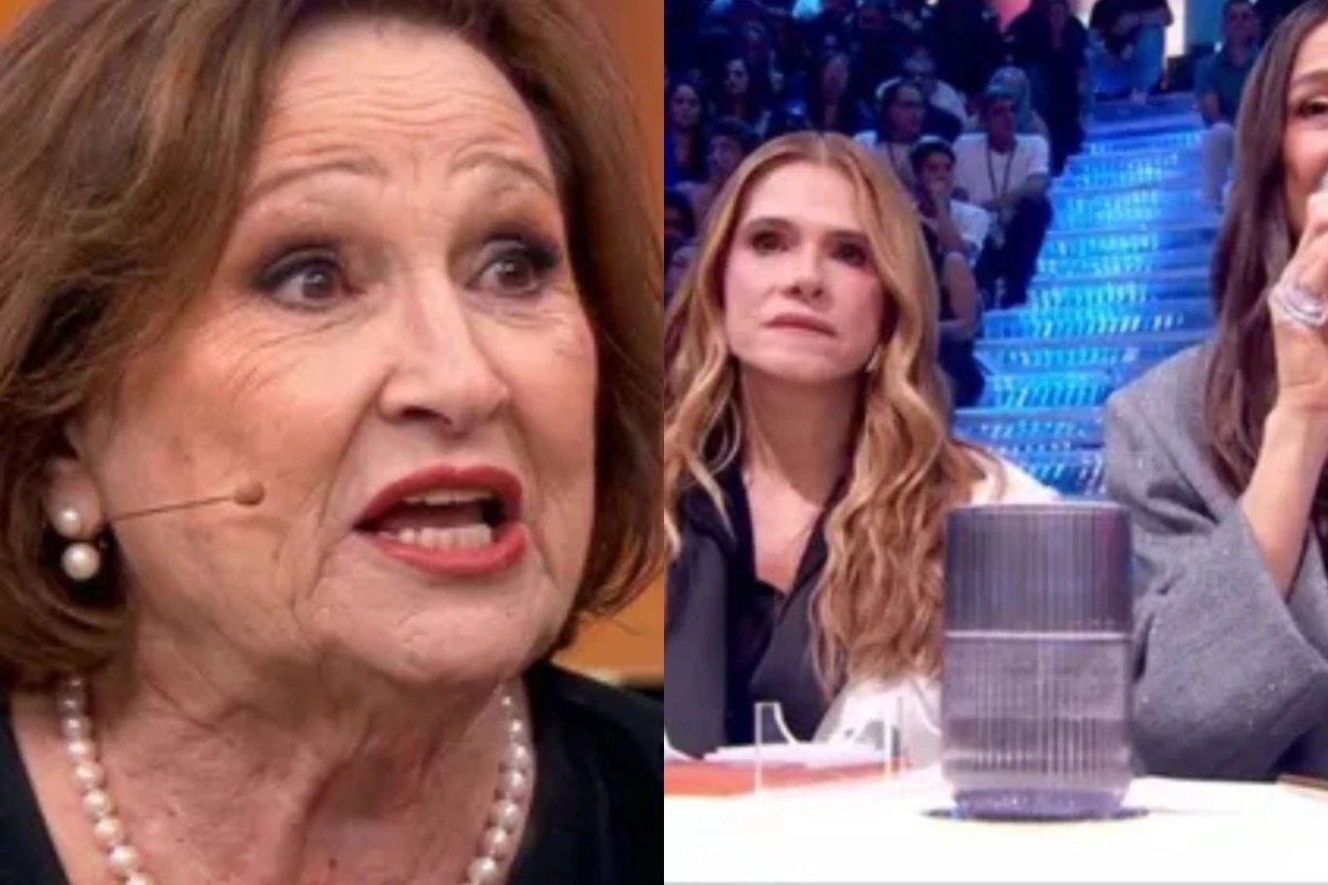 Climao no Domingao Dona Dea chama atencao de Ingrid Guimaraes