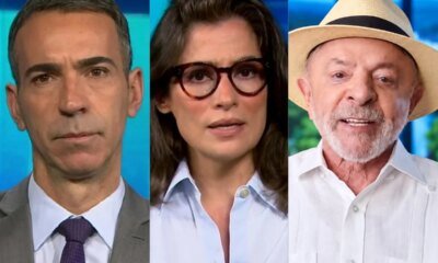 Declaracao de Tralli e Renata no JN sobre Lula e