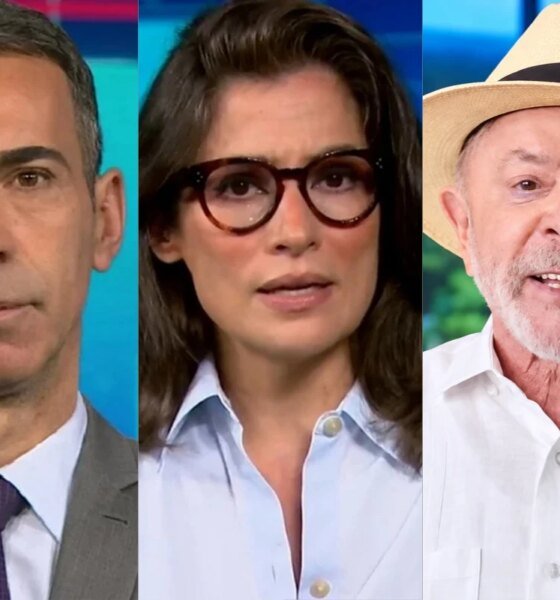 Declaracao de Tralli e Renata no JN sobre Lula e