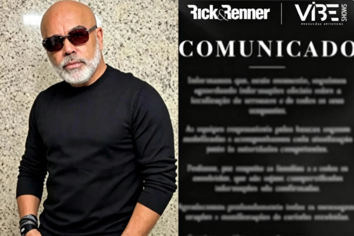 Equipe de Rick emite comunicado oficial apos horas de buscas