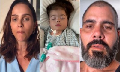 Filha de Juliano Cazarre da entrada em hospital com mesmo