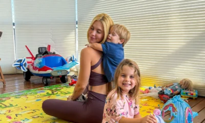 Filho de Virginia posa com bailarinas de Leonardo e.webp