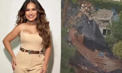 Fotos mostram destruicao em mansao apos desabamento na casa de